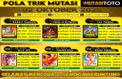 POLA GACOR TERUPDATE 02 OKTOBER 2025 – MUTASITOTO