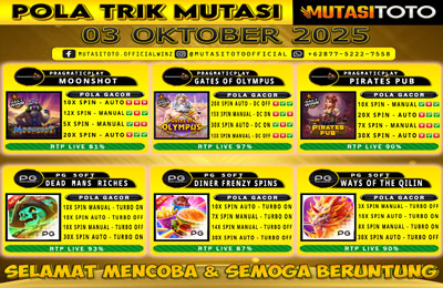 POLA GACOR TERUPDATE 03 OKTOBER 2025 – MUTASITOTO