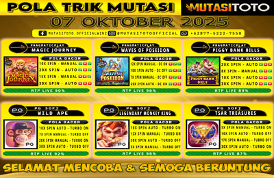 POLA GACOR TERUPDATE 07 OKTOBER 2025 – MUTASITOTO