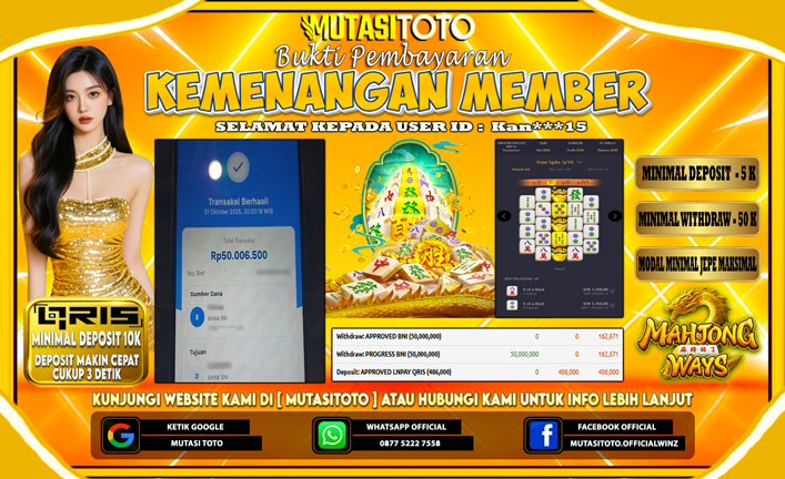 KEMENANGAN MEMBER BERMAIN DI PG SOFT MAHJONG WAYS 2