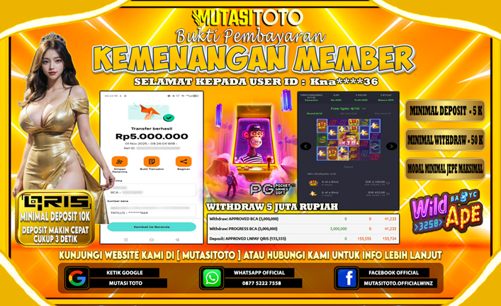 KEMENANGAN MEMBER BERMAIN DI PG SOFT WILD APE