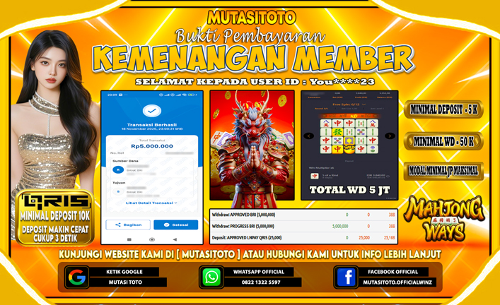 KEMENANGAN MEMBER BERMAIN PG SOFT – MAHJONG WAYS 1