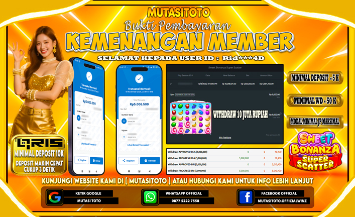 KEMENANGAN MEMBER BERMAIN DI SWEET BONANZA SUPER SCATTER
