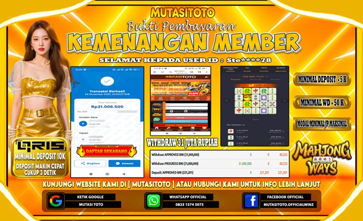 KEMENANGAN MEMBER BERMAIN PG SOFT – MAHJONG WAYS 1