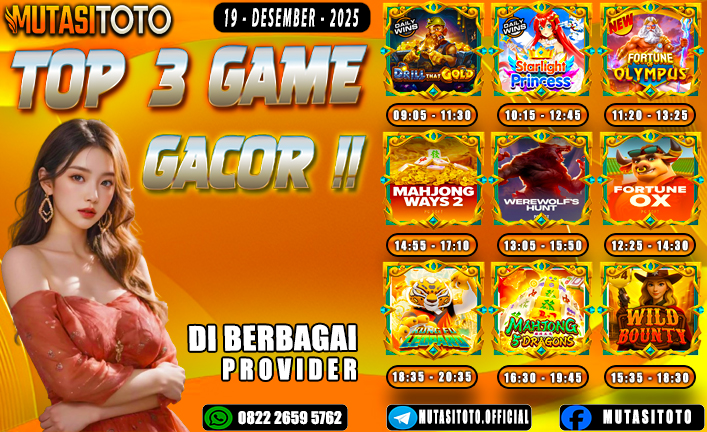 GAME GACOR TERUPDATE 19 DESEMBER 2025 – MUTASITOTO