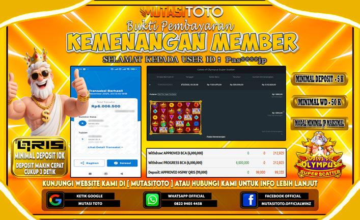 KEMENANGAN MEMBER BERMAIN DI GATES OF OLYMPUS SUPER SCATTER