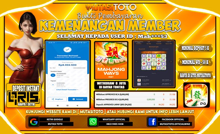 KEMENANGAN MEMBER BERMAIN PG SOFT – MAHJONG WAYS 1